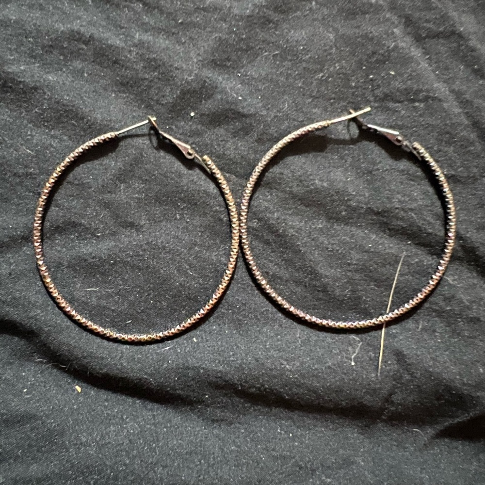 Elegant Black Hoop Earrings